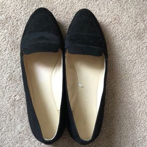 Nine West suede black flats, size 8